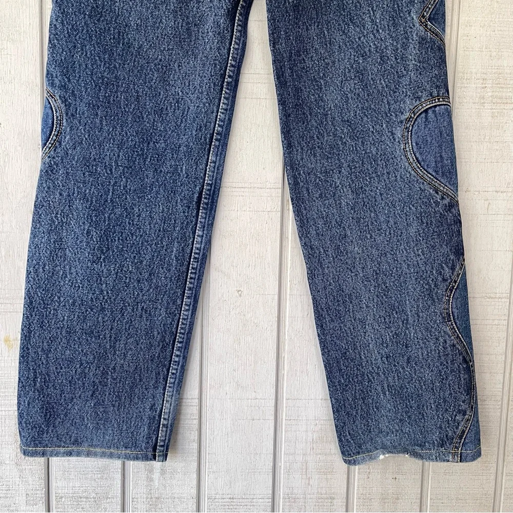 ✨ Vintage Lawman Western Jeans High Rise Tapered Dark Wash 26 - Picture 8 of 9